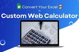 build custom web calculator or convert excel to web