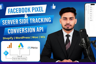 setup facebook pixel conversion API, fix meta pixel, ga4 server side tracking