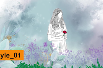 create a custom hand drawn lyric music video