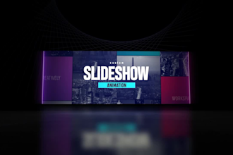 do slideshow design service with animations and transitions