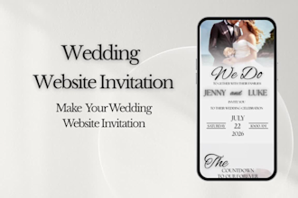 design a custom canva wedding website