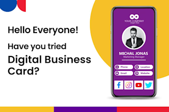 design clickable digital business card or physical card