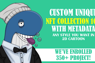 creating unique nft cartoon 10k with metadata