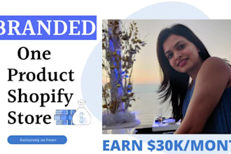 create branded one product shopify dropshipping store