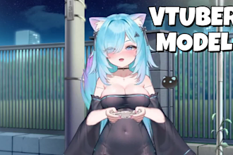 create anime live2d vtuber model avatar, vtuber rigging for streaming