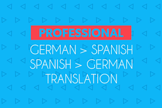 translate german into spanish and vice versa 150 words
