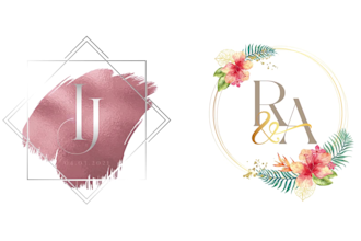 design a wedding monogram or initial logo