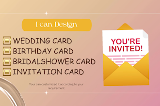 design e cards for wedding, bridal shower, birthday