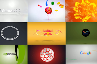 make youtube social media or business intro outro logo animation