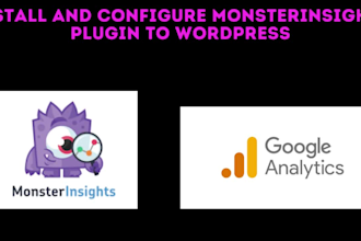 install and configure monsterinsights plugin to wordpress