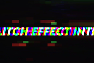 make glitch effect intro outro