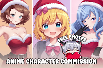 create amazing anime character, pfp, fanart, original character, avatar for you