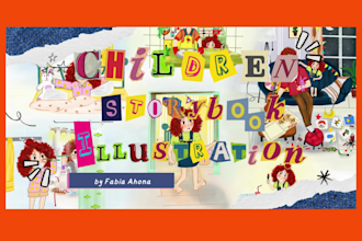 draw professional children and storybook illustration