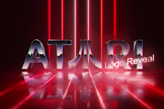 create a custom neon logo animation intro