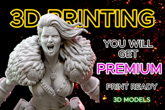 sculpt  3d models,characters and miniatures for 3d printing