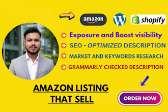 create search engine optimized amazon listings, fba product descriptions