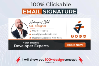 design clickable html email signature and animated email signature