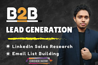 b2b lead generation or find an email address, contact list building
