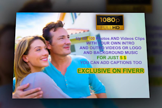 create awesome slideshow, 100 photos colorful photo slideshow promo video