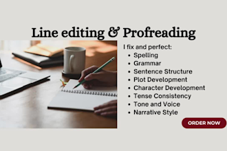thoroughly proofread and line edit your book children book for publishing