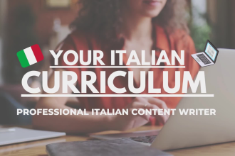 write your modern italian resume in 48h