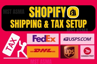 setup shopify shipping and tax on dropshipping and ecommerce store