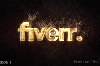 create a golden logo animation video intro in full HD