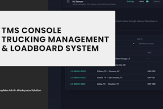 develop truck load board for shippers and transporters web and app