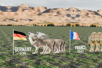 make 3d character size data comparison video for youtube