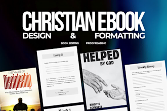 do christian book editing, proofreading, amazon kdp book formatting, book design
