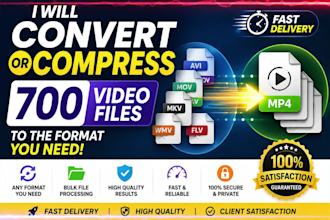 convert or compress 700 video files to the format you need