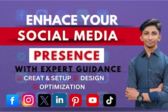 setup facebook business page, ig, youtube, and all social media accounts