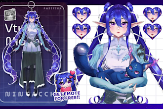 design and advance rigging live2d vtuber model in anime art style