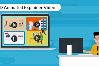 create animated explainer video or 2d animation marketing sales video