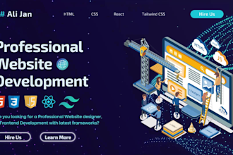 be your frontend developer with reactjs and tailwind CSS