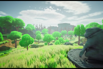 do low poly 3d game environment 3d game background level design 3d forest
