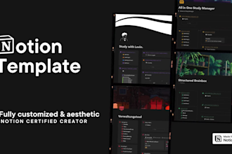 create customized, aesthetic and advanced notion templates