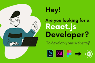 convert PSD xd figma to react website as react js developer
