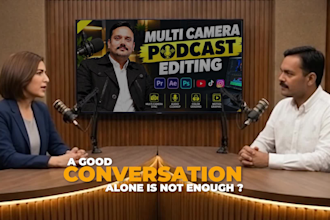 professionally edit multi camera podcast and youtube videos