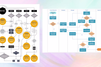 design premium custom infographic, flowchart, org chart, diagrams