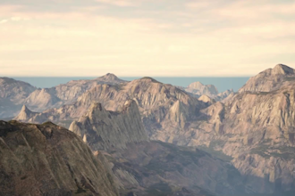 create realistic unreal engine heightmap design, aaa open world landscape