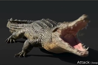 create realistic 3d model of any land or water animal and creator