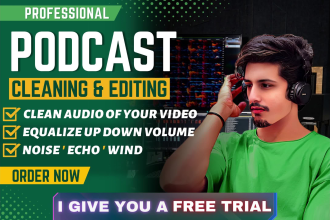 podcast audio cleaning, noise reduction, remove background noise from audio