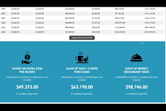 investment calculator for weekly monthly annual contribution