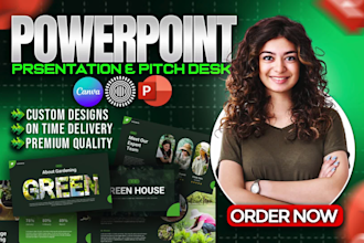 design, redesign investor pitch deck and powerpoint presentation for business