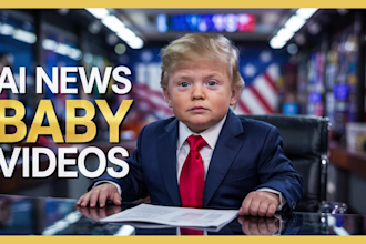 create viral ai baby podcast videos, news baby, your looklike, tiktoks, reels