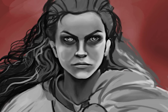 design your realistic character concept art or fantasy creature concept art dnd