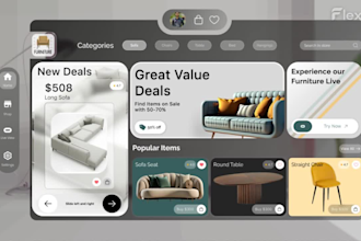 design interactive app UI UX for apple vision pro or VR in figma