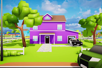 create unity game level designs, environment lighting or webgl game