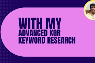 do advanced kgr keyword research and competitor analysis for first rank
